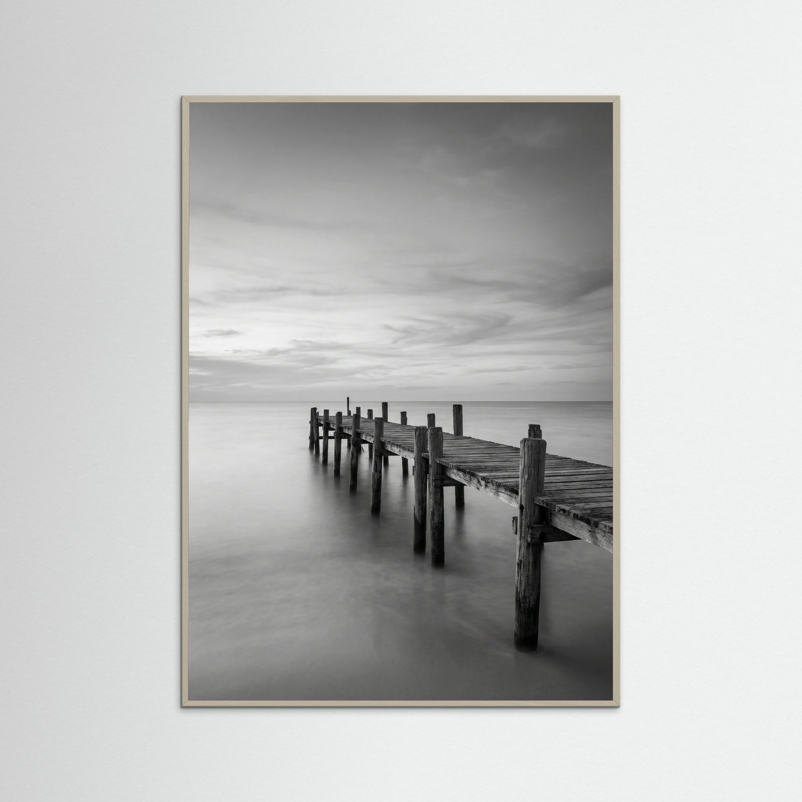 Grey Wood Surfboard Serenity