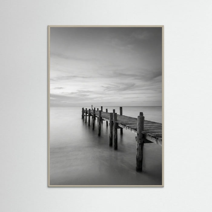 Grey Wood Surfboard Serenity