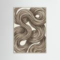 Grey Wood Swirling Organic Forms
