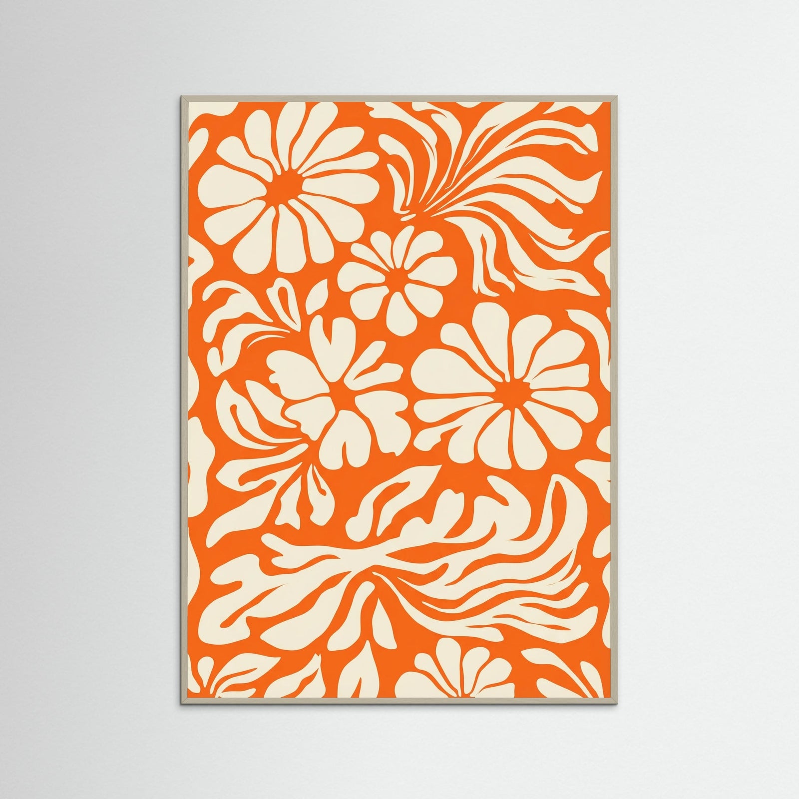 Grey Wood Tangerine Bloom