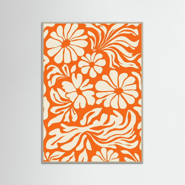 Grey Wood Tangerine Bloom