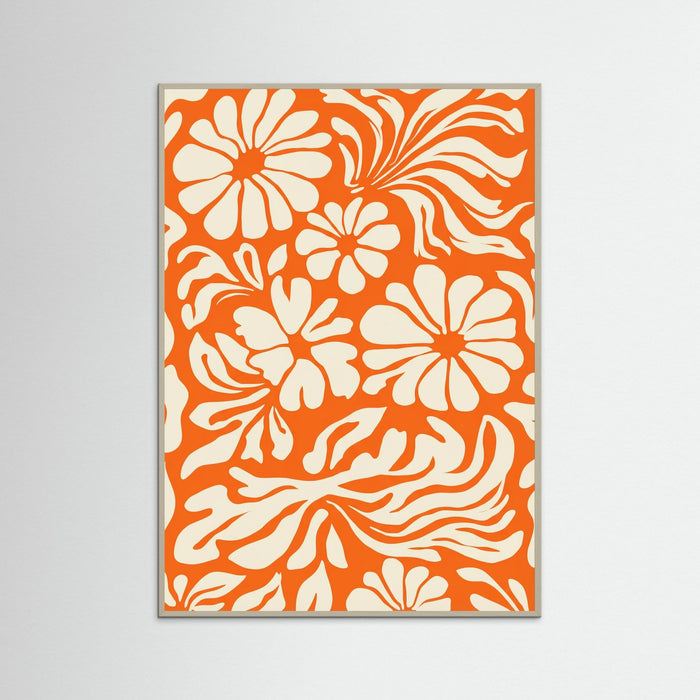 Grey Wood Tangerine Bloom