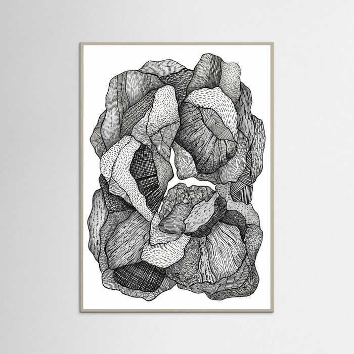 Grey Wood Textural Flow