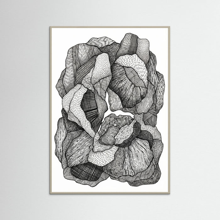 Grey Wood Textural Flow
