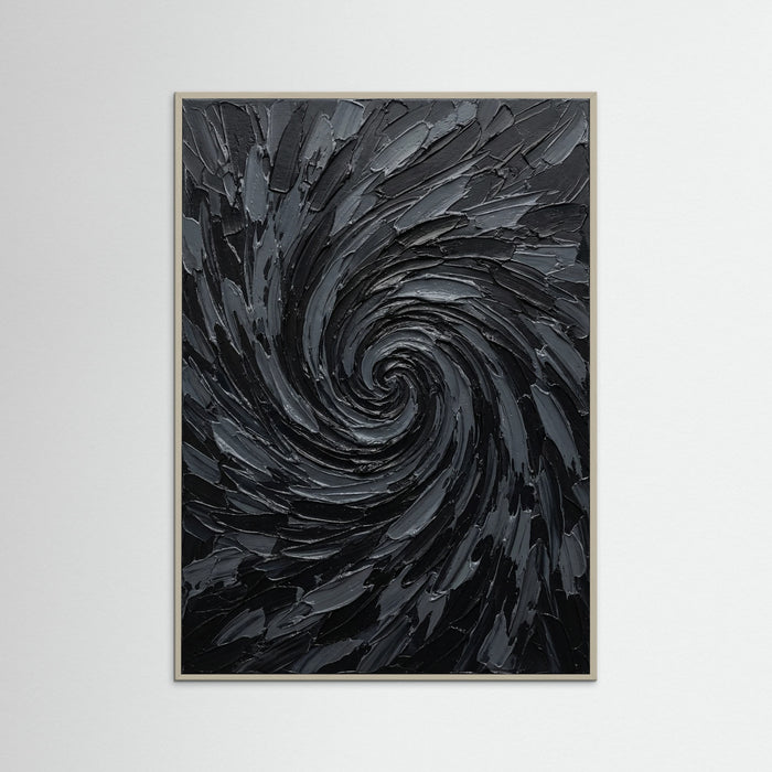 Grey Wood Textured Abyss Black
