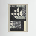 Grey Wood Textured Tides 1 Poster