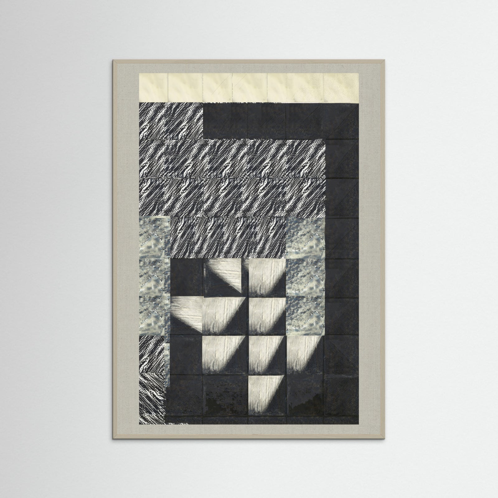 Grey Wood Textured Tides 2 Poster