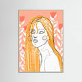 The Tulip Girl (Peach) -juliste – juliste ja taidepainatus
