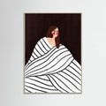 The Woman With Black and White Stripes Poster – Poster und Kunstdruck