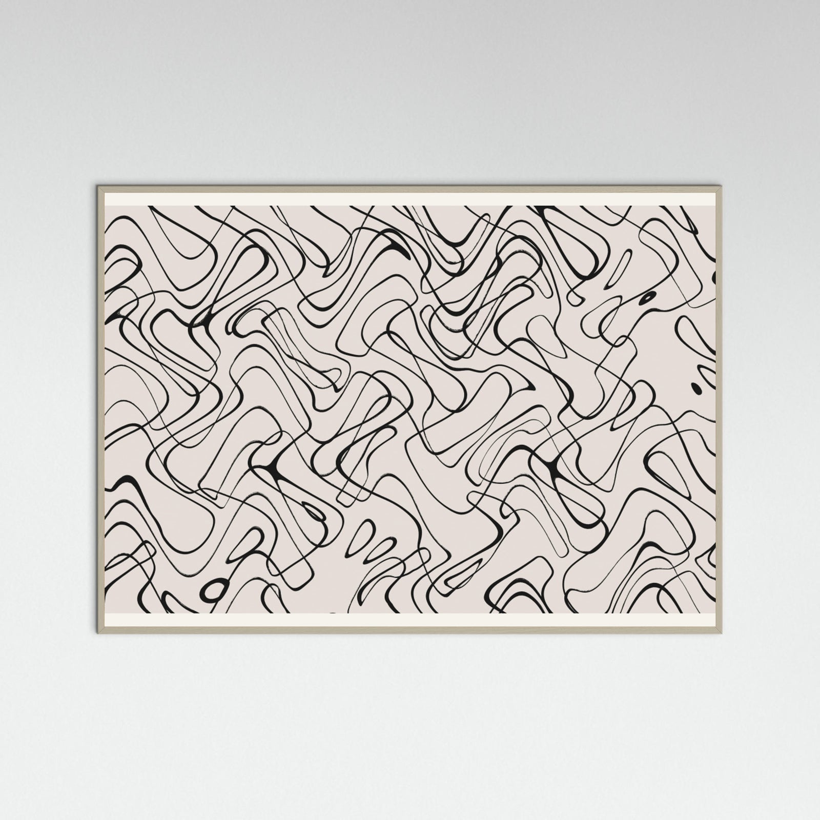 Grey Wood Thin Shakey Lines Poster