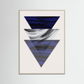 Grey Wood Three Triangular Geometric Poster