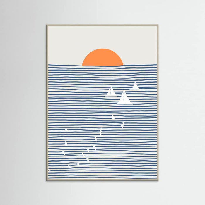 Three White Sails Poster – poster and art print