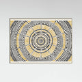 Grey Wood Tribal Sun Poster