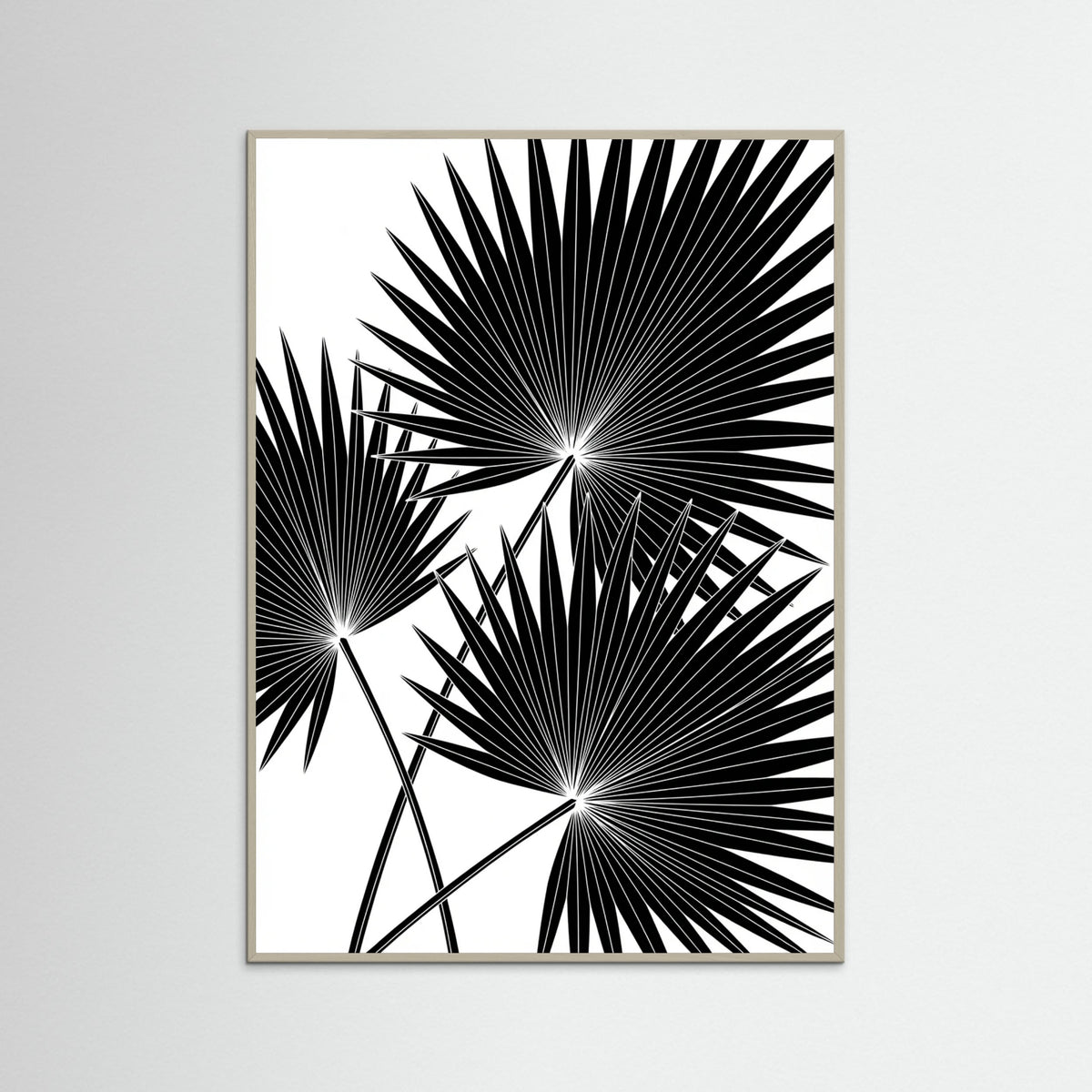 Grey Wood Tropical Silhouette