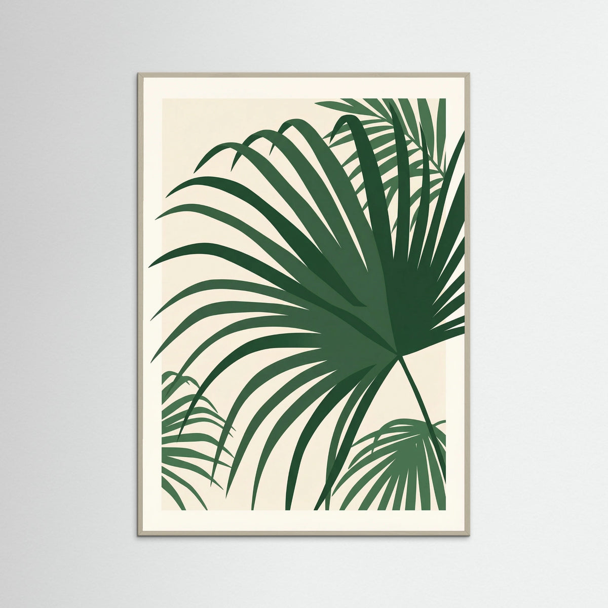 Grey Wood Tropical Silhouette