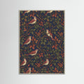 Grey Wood Tulip Flower Pattern