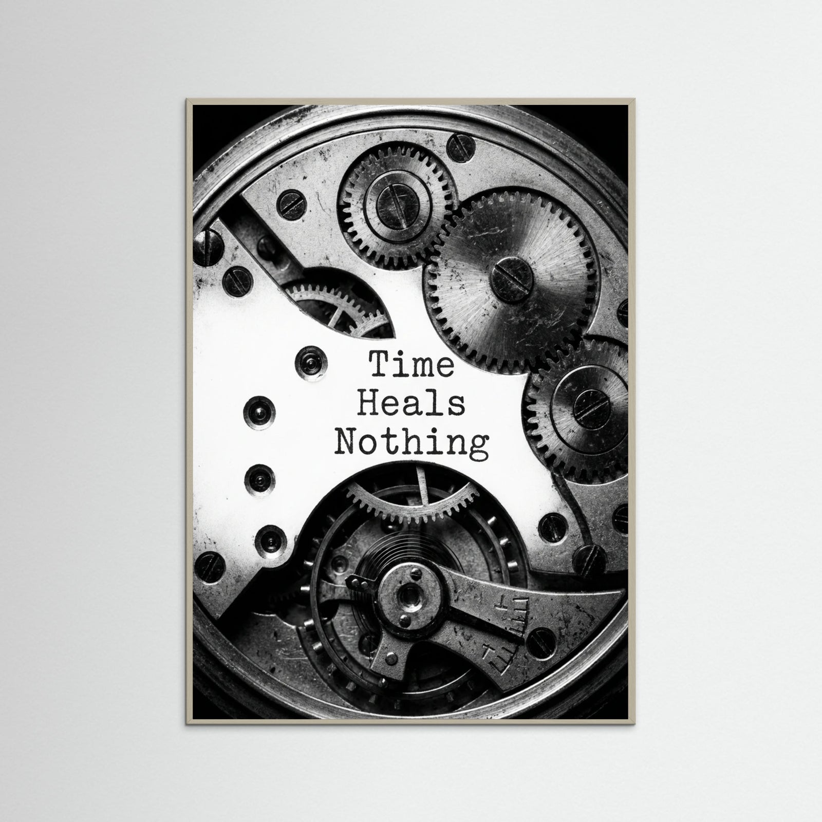 Grey Wood Typed Expression