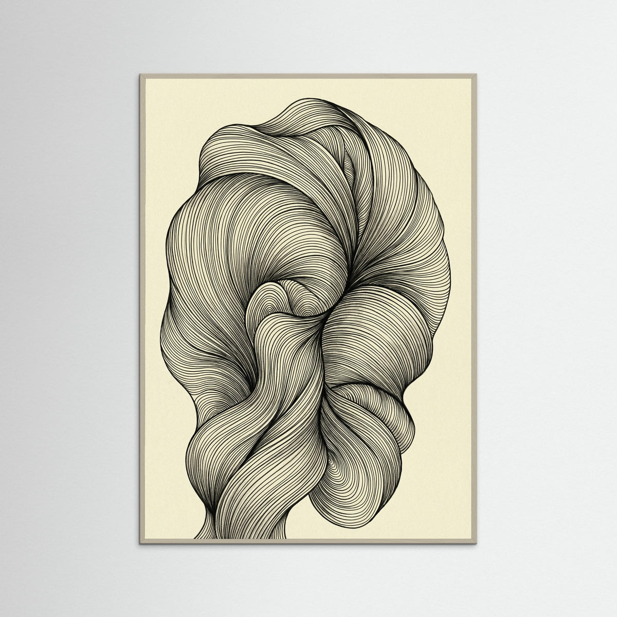 Grey Wood Undulating Strands