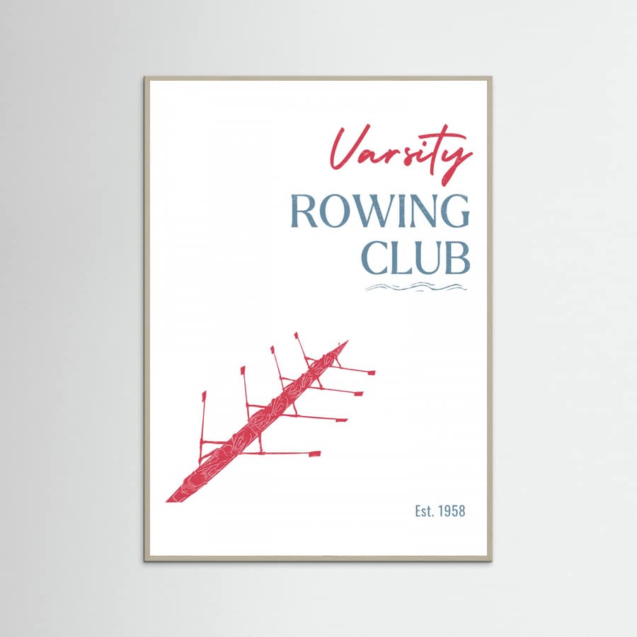 Varsity Rowing Club -juliste – juliste ja taidepainatus