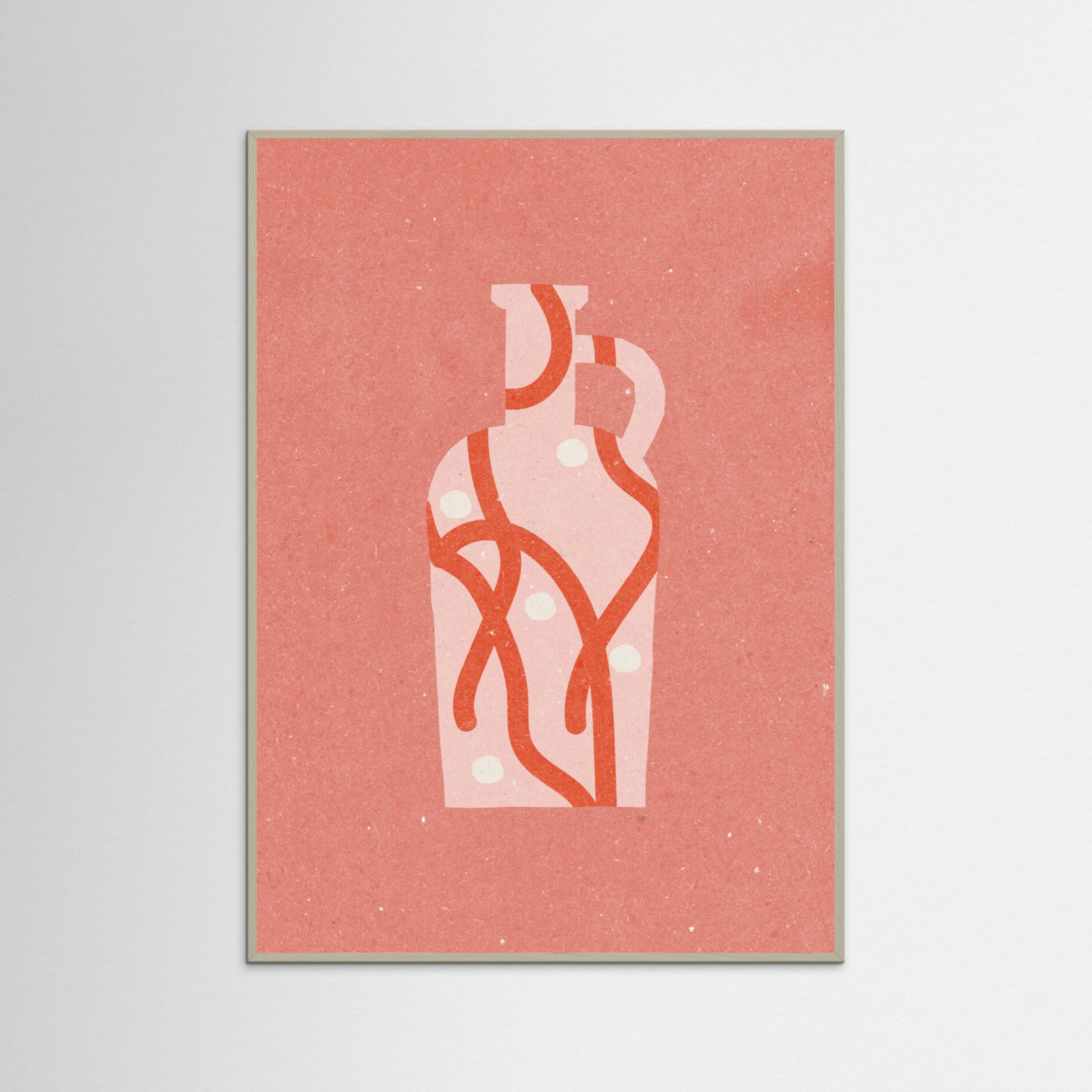 Grey Wood Vase 4 Poster
