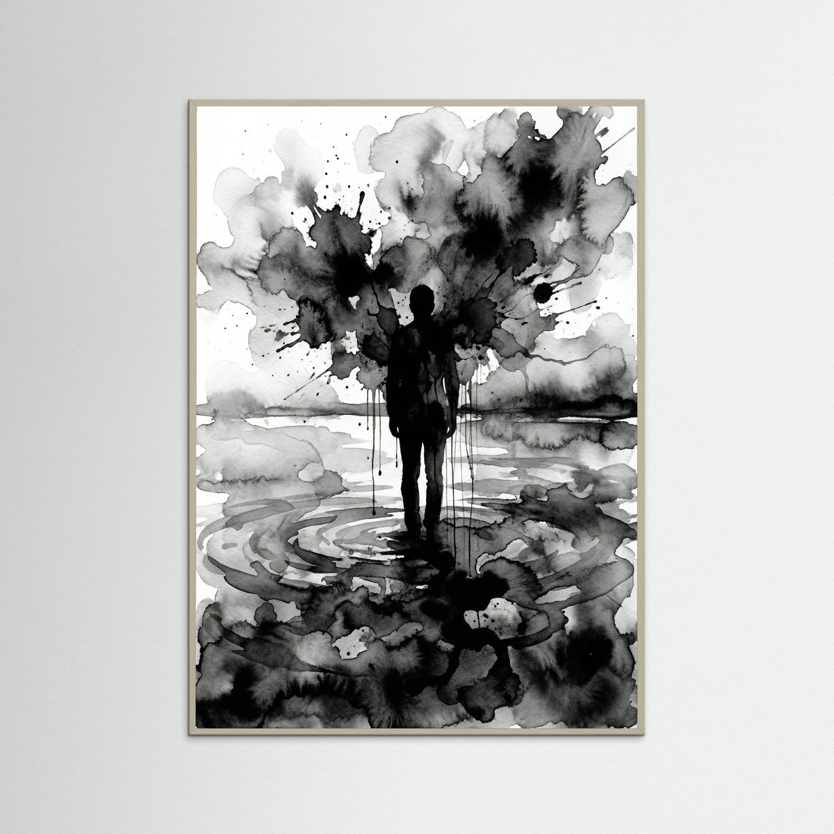 Grey Wood Veiled Emotion