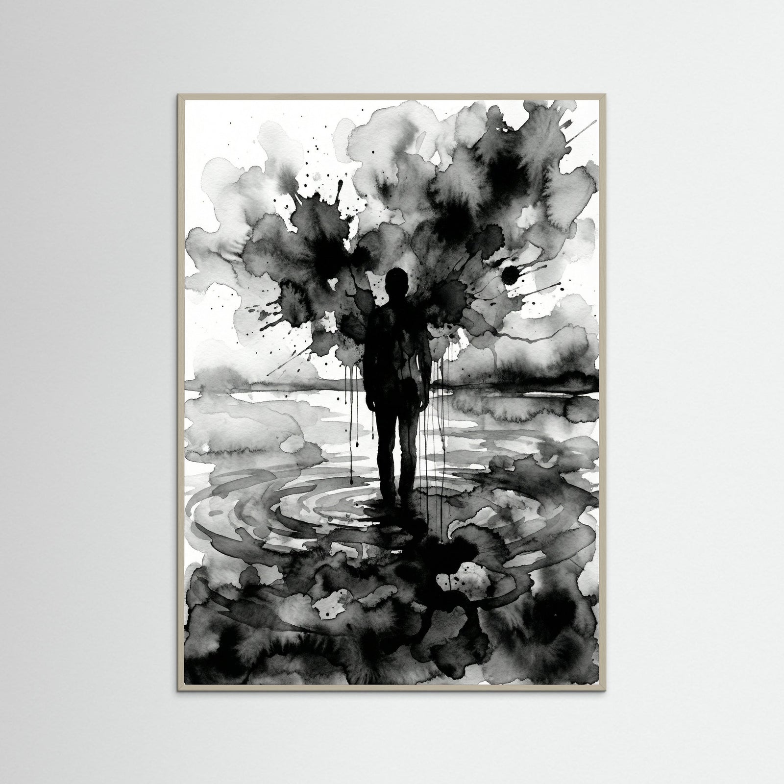 Grey Wood Veiled Emotion