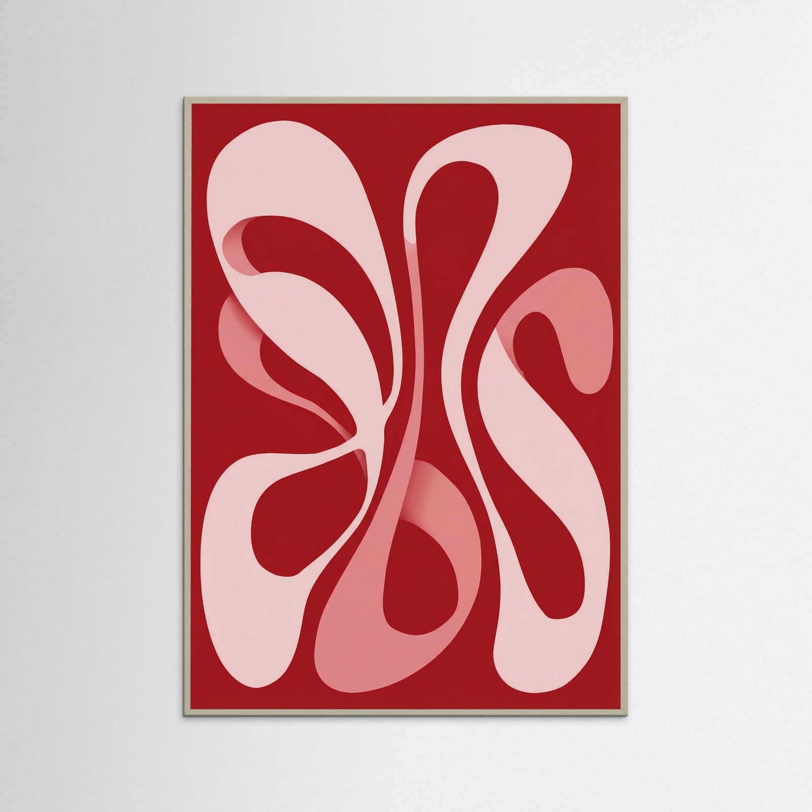 Grey Wood Velvet Crimson Flow