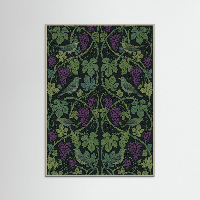 Grey Wood Verdant Bloom Pattern