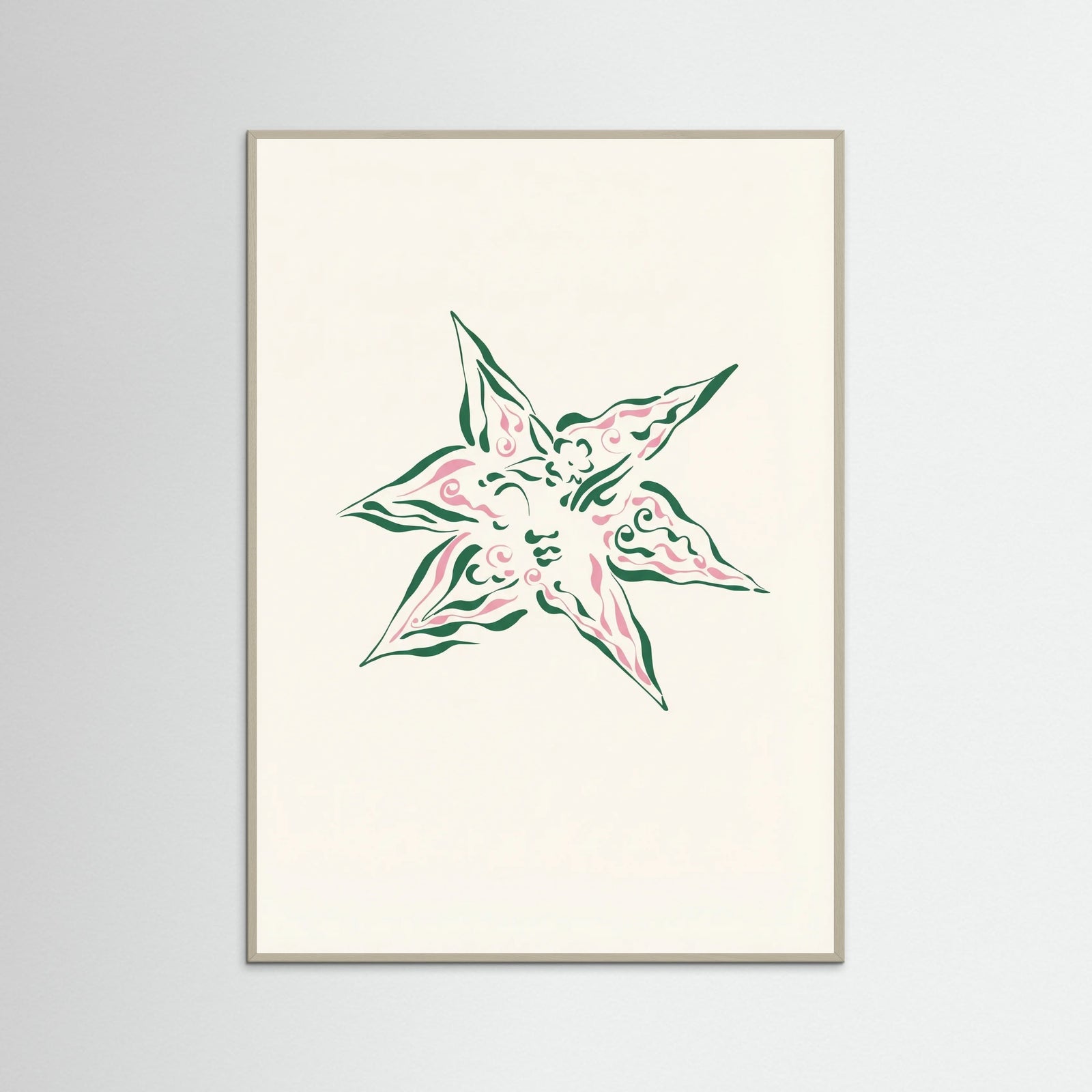 Grey Wood Verdant Bloom Star