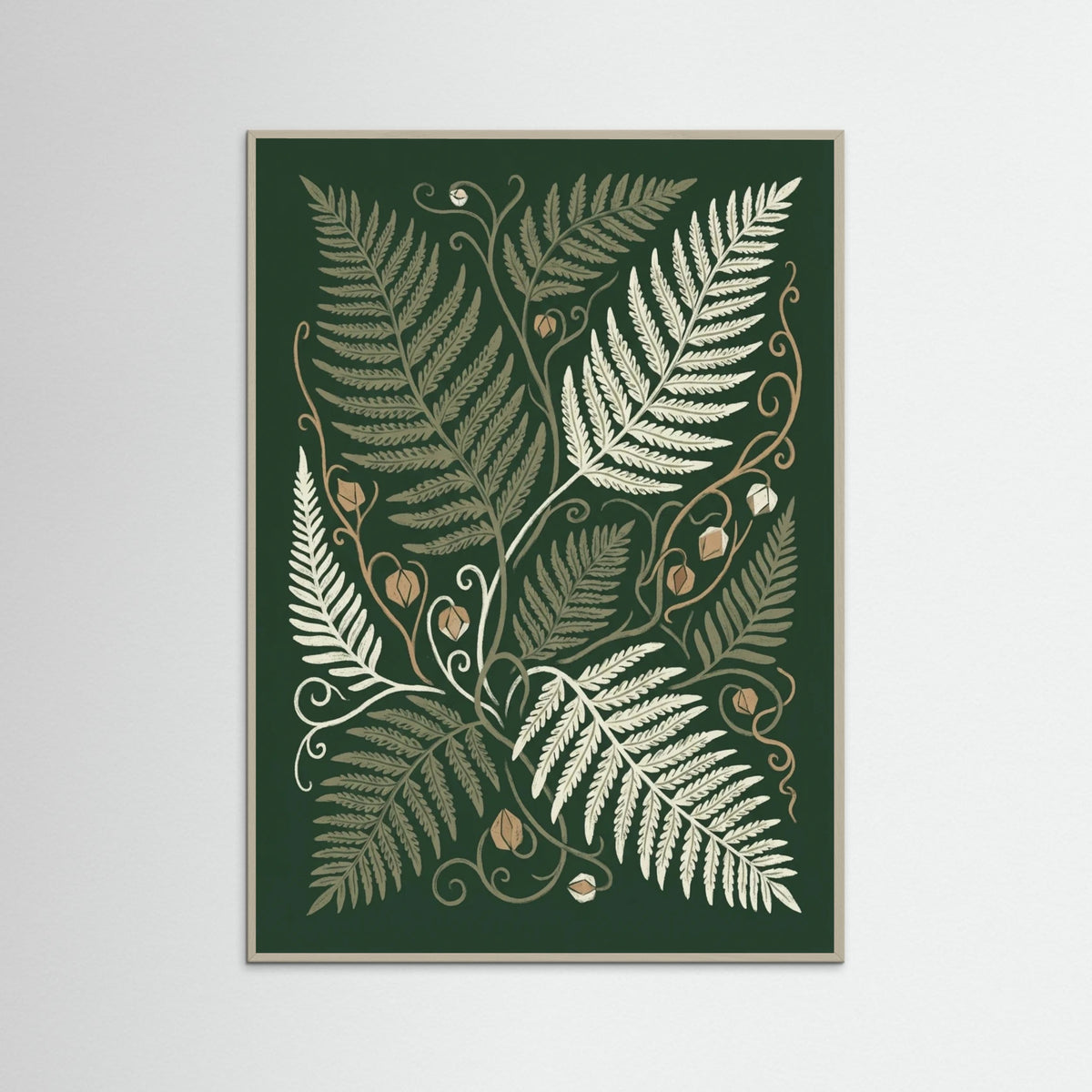 Grey Wood Verdant Bloom Vines