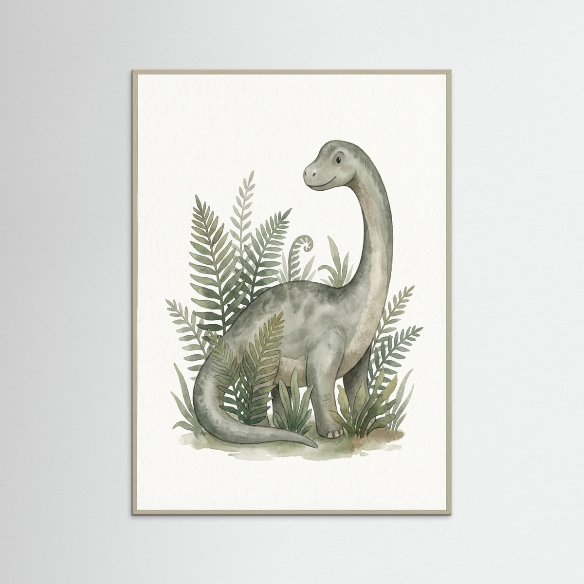 Grey Wood Verdant Dino Portrait