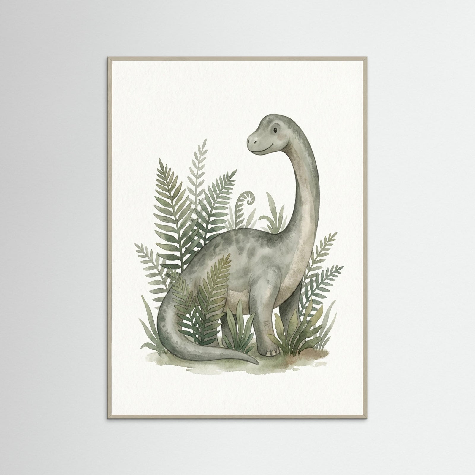 Grey Wood Verdant Dino Portrait