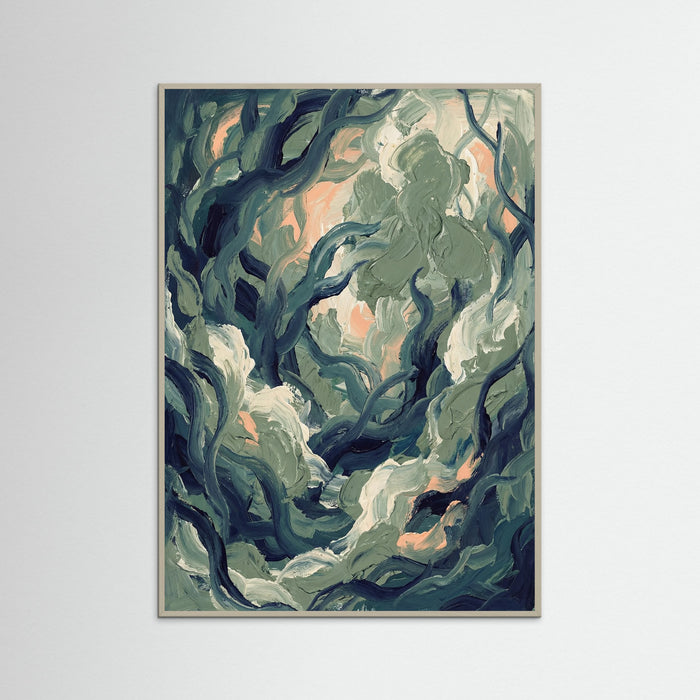 Grey Wood Verdant Strokes