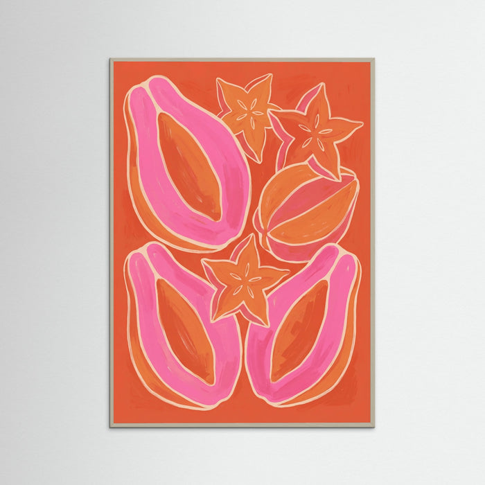 Grey Wood Vibrant Blooms