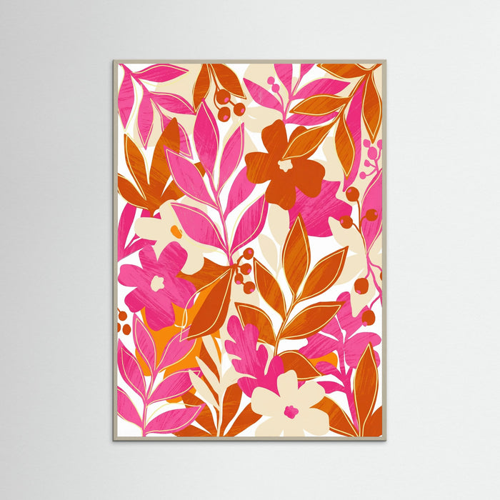 Grey Wood Vibrant Blooms