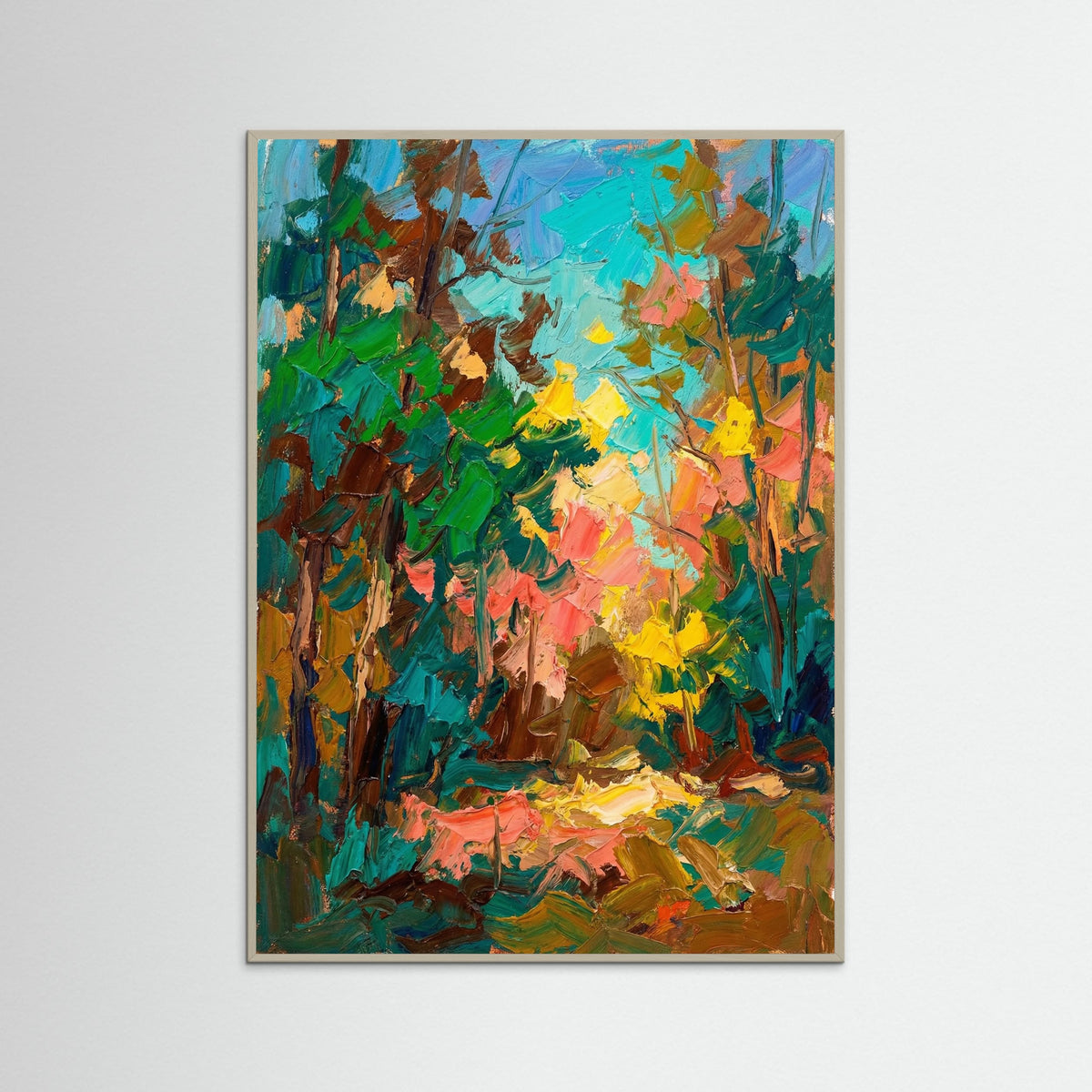 Grey Wood Vibrant Garden Reverie