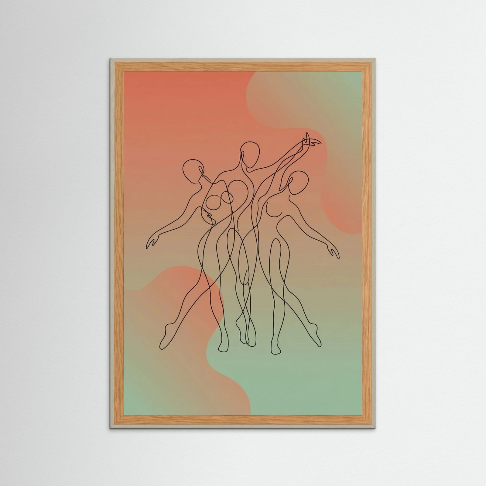 Grey Wood Vibrant Movement Poster