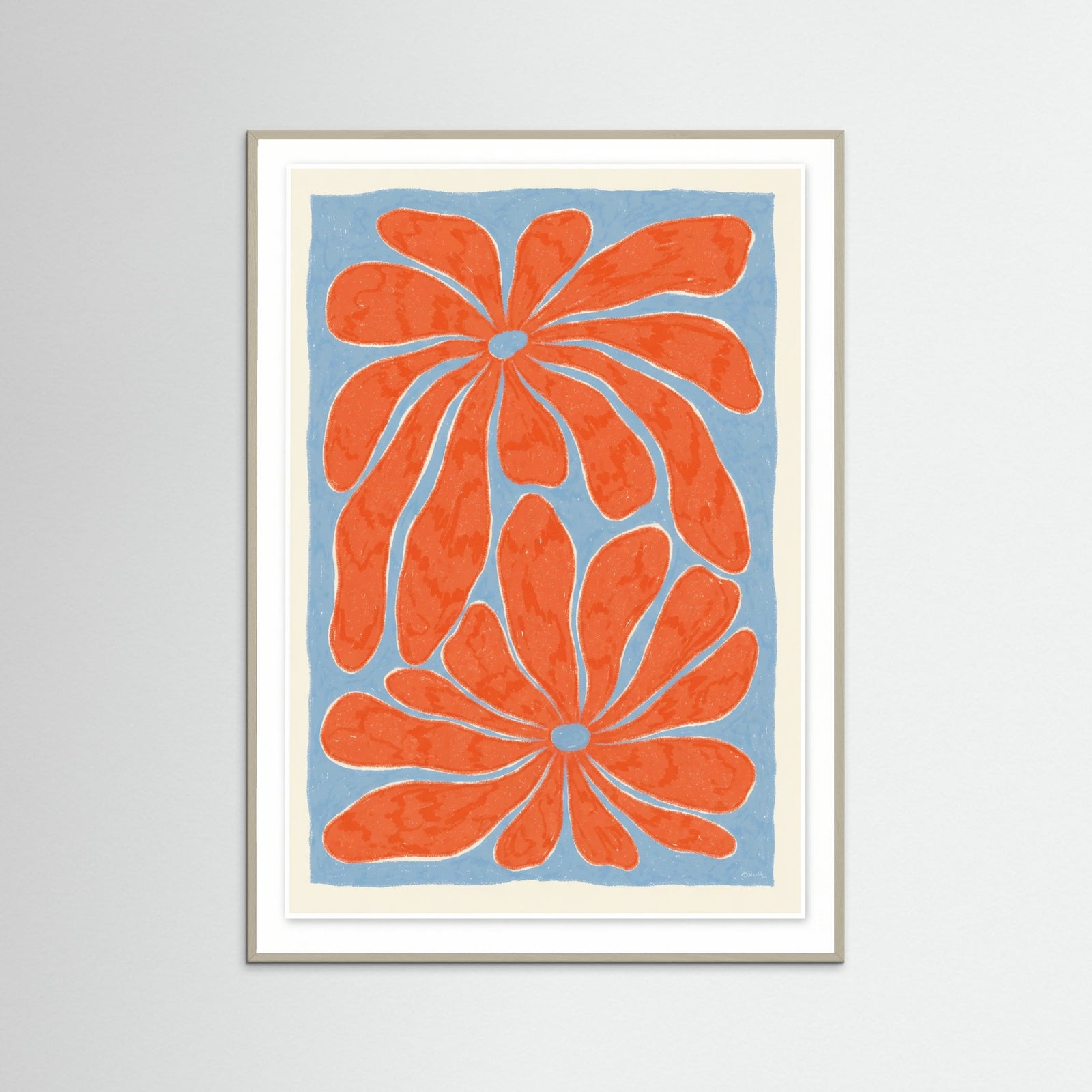 Grey Wood Vibrant Petal Burst