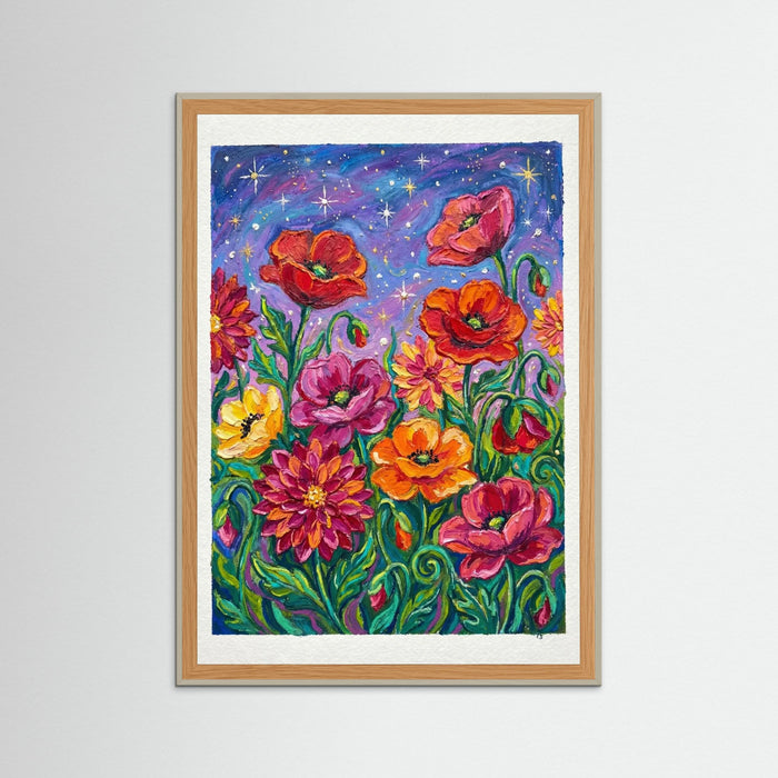 Grey Wood Vibrant Sunflower Dream