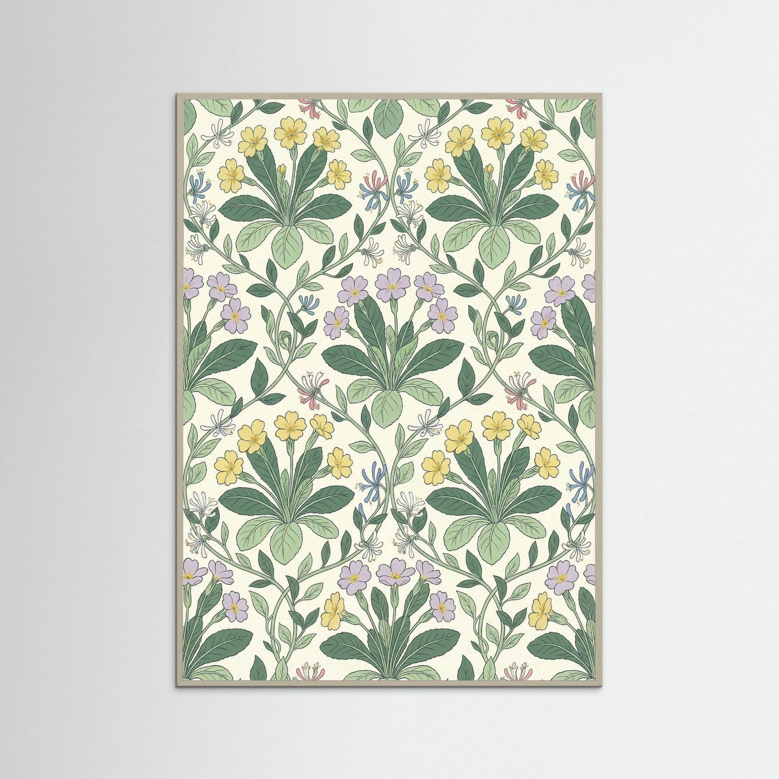 Grey Wood Victorian Floral Harmony