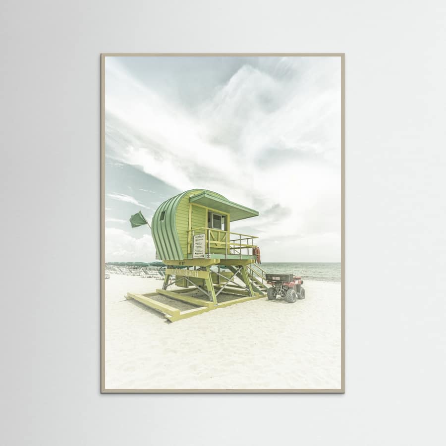 Vintage Florida Flair at Miami Beach Poster – poster and art print