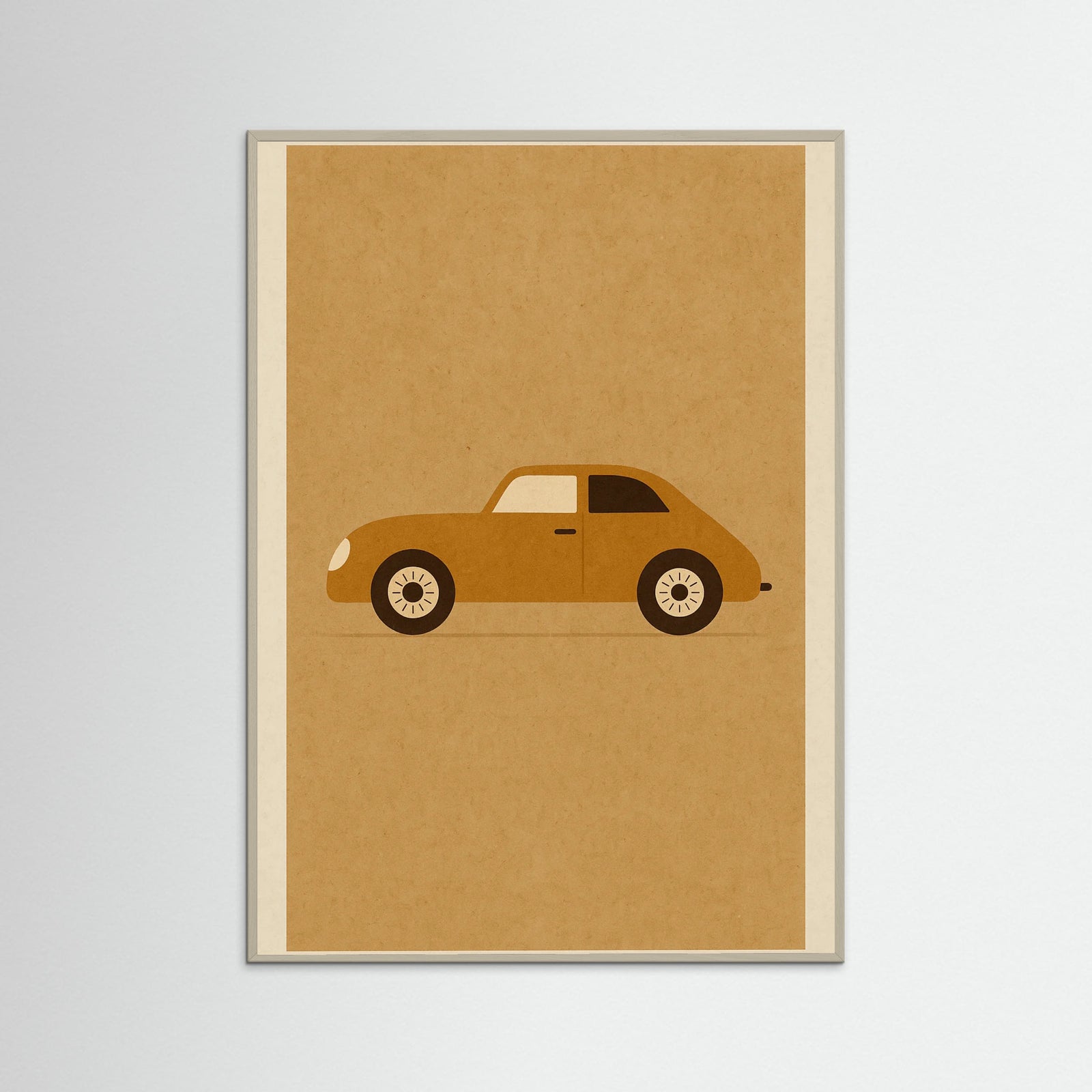 Grey Wood Vintage Racecar