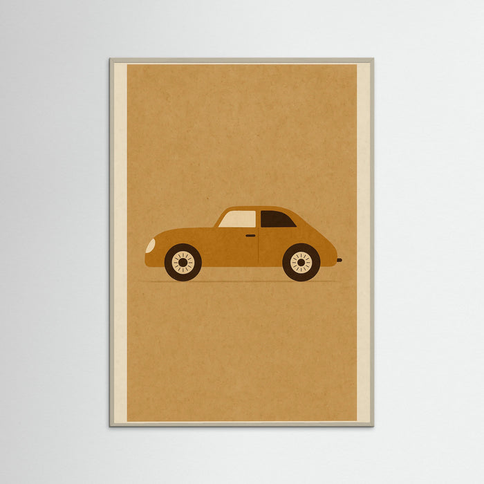 Grey Wood Vintage Racecar