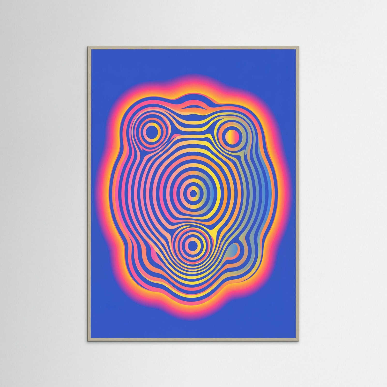 Grey Wood Wavy Checkers Bloom