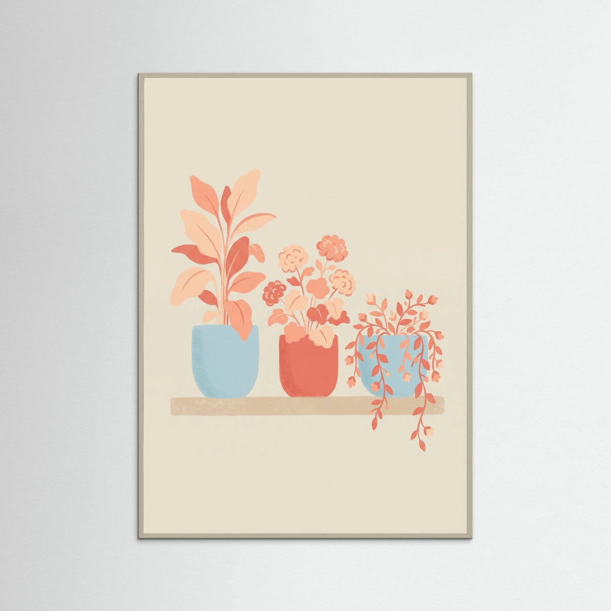 Grey Wood Whimsical Floral Vase