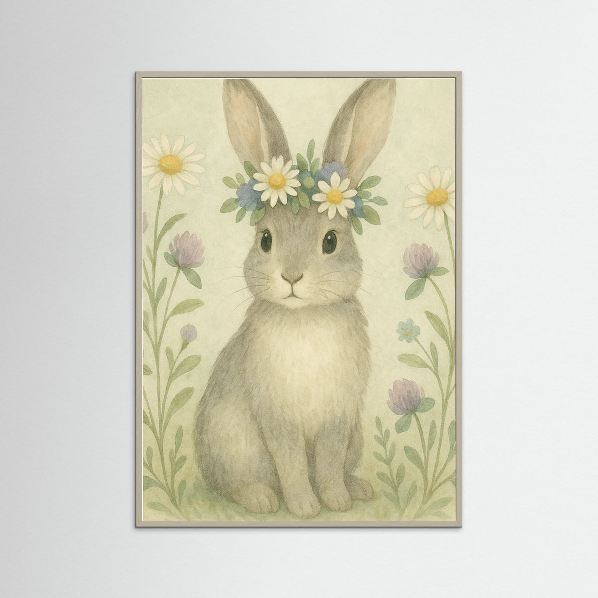 Grey Wood Whimsical Rabbit