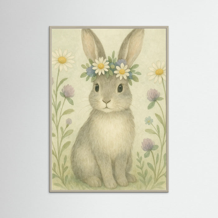 Grey Wood Whimsical Rabbit