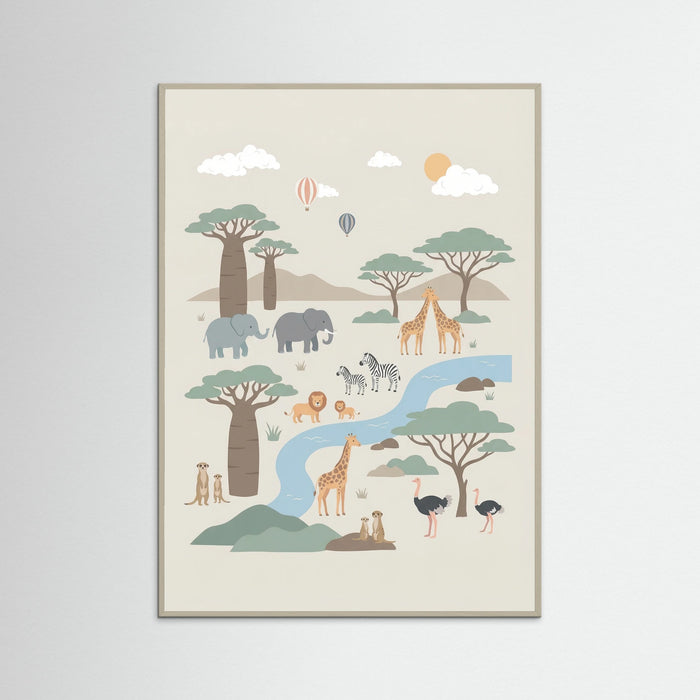 Grey Wood Whimsical World Atlas