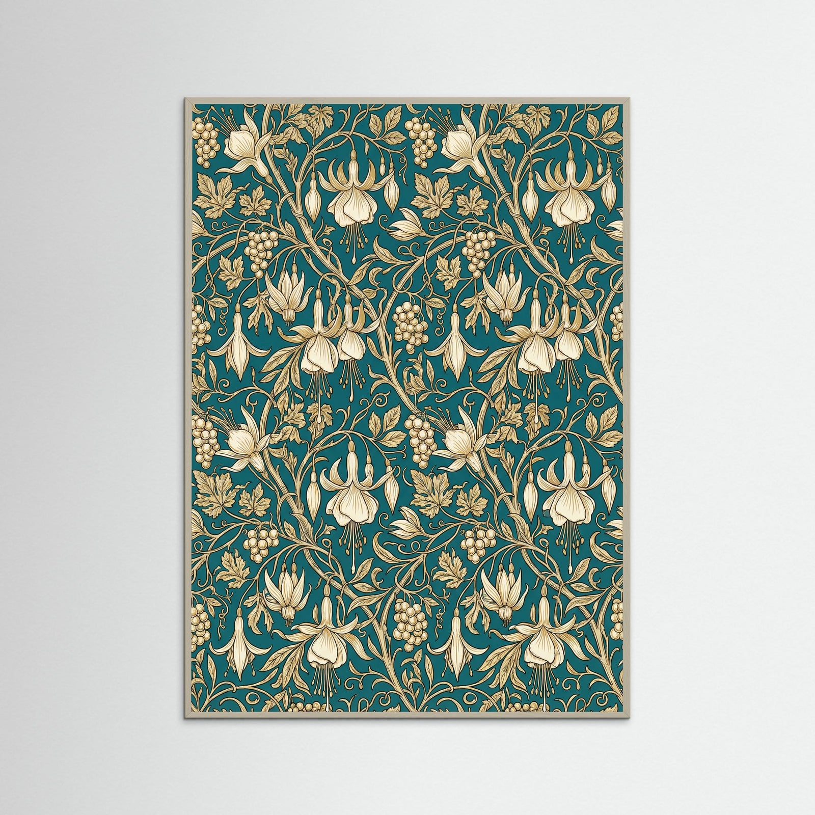 Grey Wood Wild Tulip Pattern