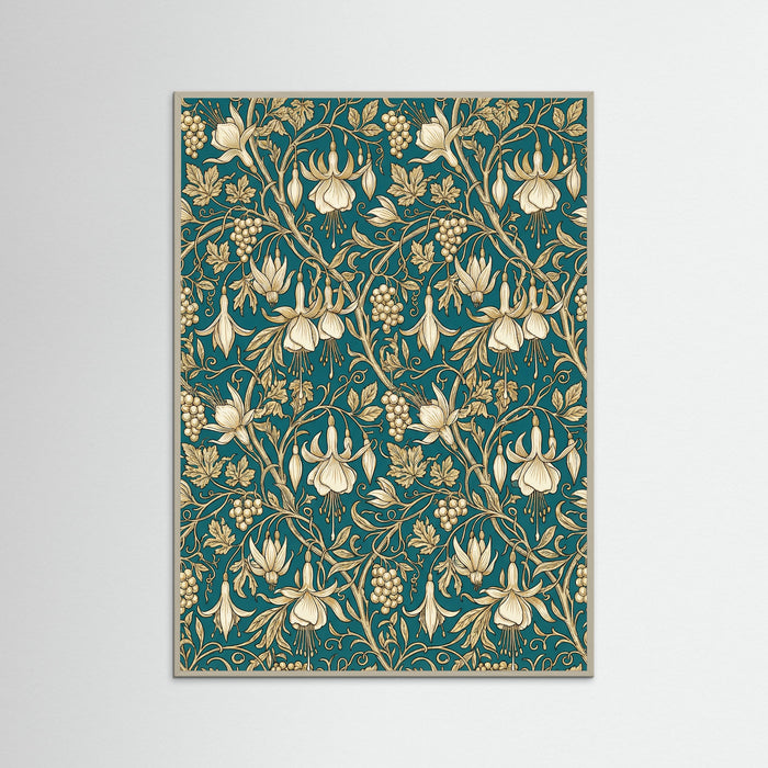 Grey Wood Wild Tulip Pattern